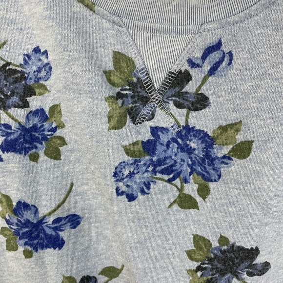Karen Scott Blue Floral Sweater Petite Medium Women’s - Picture 6 of 6